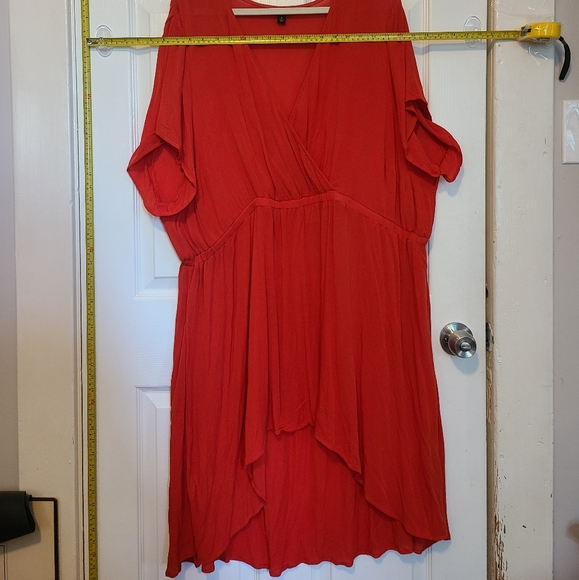 NWOT Torrid (itm 3) Orange hi-low Blouse Size 4 - Picture 4 of 10